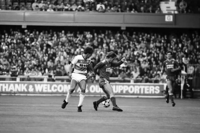 Framed Print : Queens Park Rangers 1 v. Liverpool 3. Division One Football. November 1986 LF20-27-039