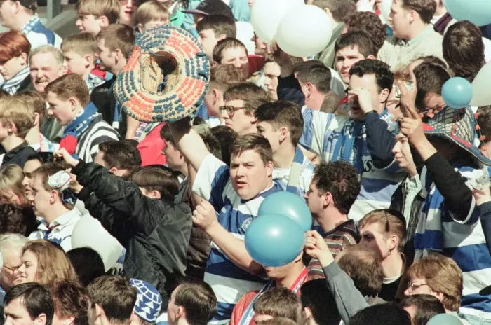 Framed Print : Queens Park Rangers Fans at Old Trafford, Manchester United 2-0 QPR Framed Print : Queens Park Rangers Fans at Old Trafford, Manchester United 2-0 QPR