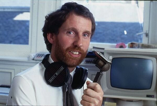 Quentin MacFarlane 1988 television personality commentator with microphone