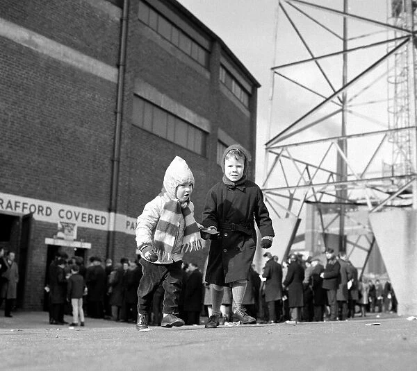 Queue for Cup Tickets at Manchester United Football ground - Old Trafford February