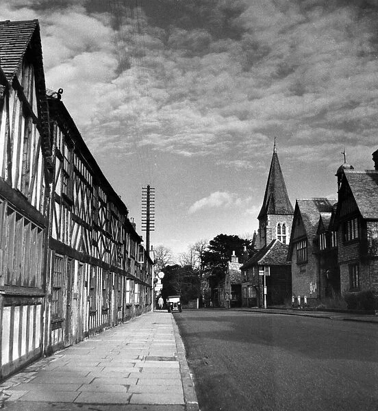 This quiet village street may lead to stardom. Elstree, Hertfordshire