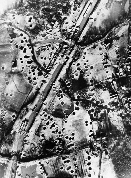 R. A. F. Bomber Command attack on the canal system in Dortmund. November 1944