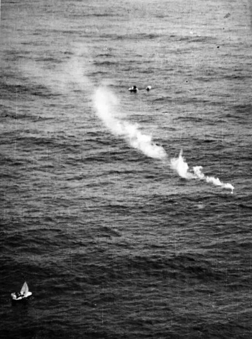 Framed Print : An R. A. F Catalina flying boat rescues members of a crashed Liberator crew who had been Framed Print : An R. A. F Catalina flying boat rescues members of a crashed Liberator crew who had been
