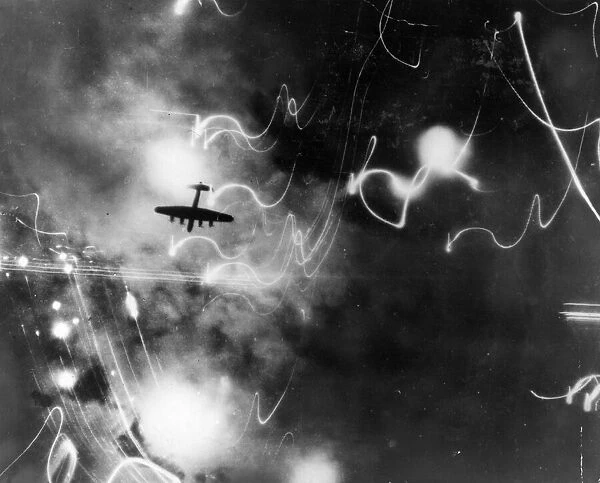 R. A. F. Lancasters bombing Hamburg. 3rd February 1943