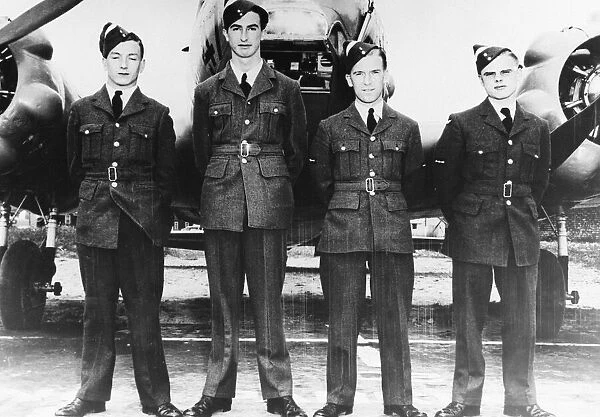 R. A. F. men who have qualified as air navigators after training in Canada under