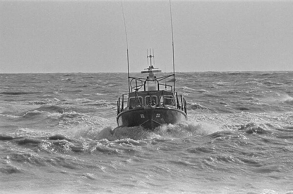 The R. N. L. B. Sealink Endeavour 12-002 Mersey Class Lifeboat seen here being put through