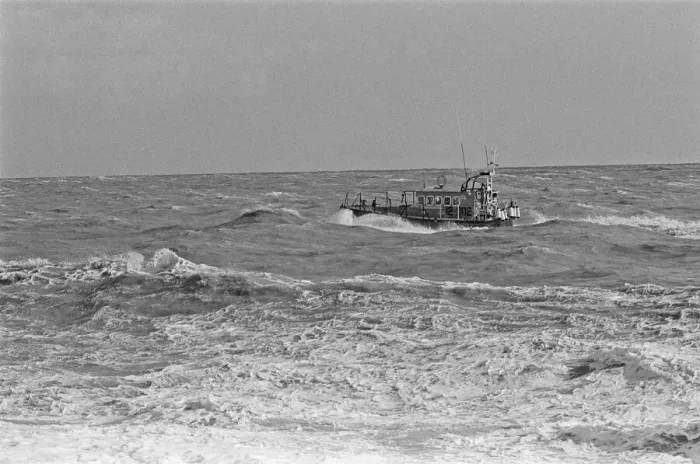 Framed Print : The R. N. L. B. Sealink Endeavour 12-002 Mersey Class Lifeboat seen here being put through Framed Print : The R. N. L. B. Sealink Endeavour 12-002 Mersey Class Lifeboat seen here being put through