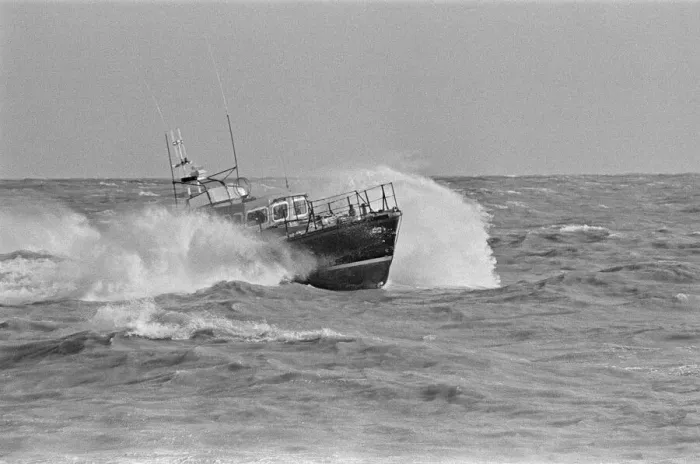 Framed Print : The R. N. L. B. Sealink Endeavour 12-002 Mersey Class Lifeboat seen here being put through Framed Print : The R. N. L. B. Sealink Endeavour 12-002 Mersey Class Lifeboat seen here being put through