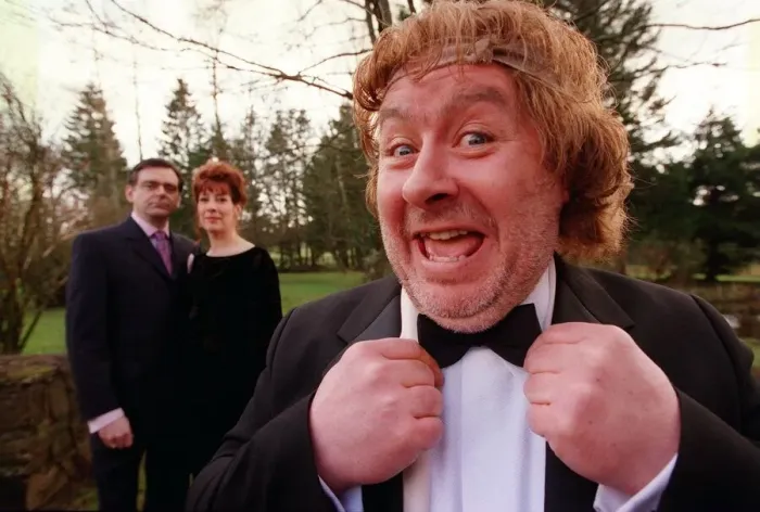 Framed Print : RAB C NESBITT STAR GREGOR FISHER February 1999 IN BLACK TIE AND TUXEDO WITH ACTORS KEVIN Framed Print : RAB C NESBITT STAR GREGOR FISHER February 1999 IN BLACK TIE AND TUXEDO WITH ACTORS KEVIN