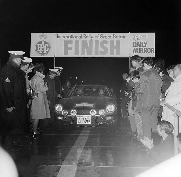 RAC Rally November 1970 Alfa Romeo at the finish