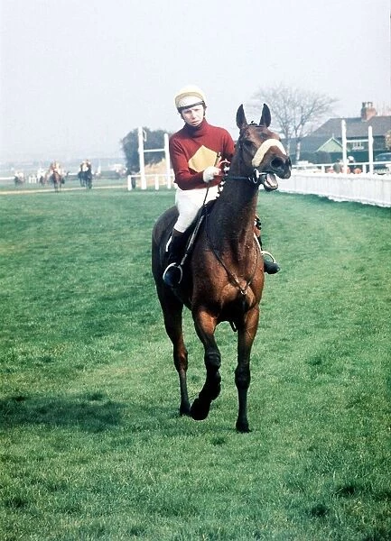 Racehorse Red Rum and jockey Brian Fletcher at the 1974 Grand National at Aintree