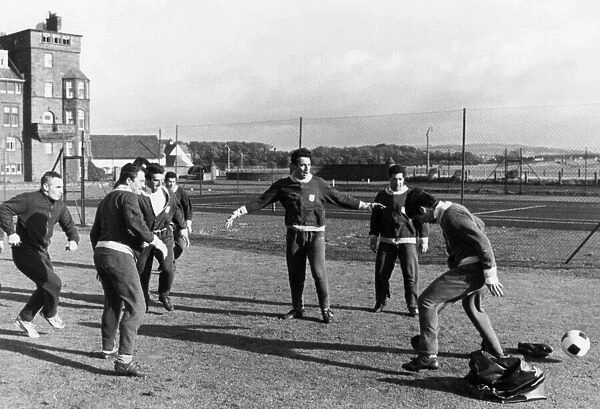 Racing Club of Argentina players during a training session at Troon ahead of the World