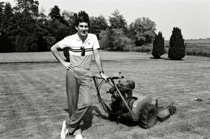Framed Print : Racing driver Ayrton Senna at the Lotus Racing H. Q, Norfolk. 4th July 1985 Framed Print : Racing driver Ayrton Senna at the Lotus Racing H. Q, Norfolk. 4th July 1985