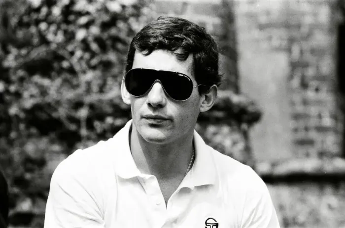 Framed Print : Racing driver Ayrton Senna at the Lotus Racing H. Q, Norfolk. 4th July 1985 Framed Print : Racing driver Ayrton Senna at the Lotus Racing H. Q, Norfolk. 4th July 1985