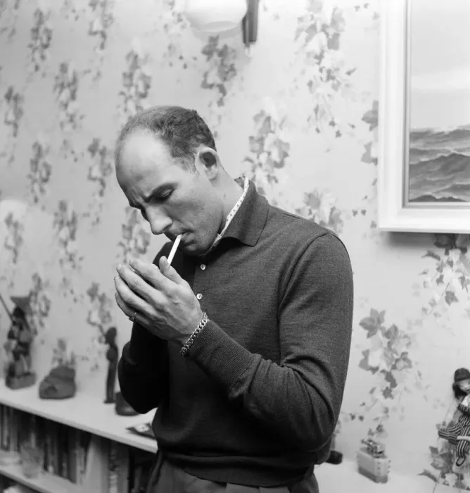 Framed Print : Racing driver Stirling Moss at his home in Mayfair. 13th March 1960 Framed Print : Racing driver Stirling Moss at his home in Mayfair. 13th March 1960