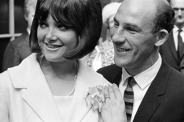 Former racing driver Stirling Moss married Elaine Barbarino, age 24