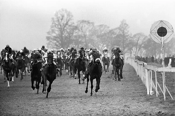 Racing at Lincoln Racecourse, Lincolnshire, Wednesday 18th March 1964
