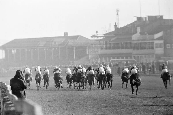 Racing at Lincoln Racecourse, Lincolnshire, Monday 16th March 1964