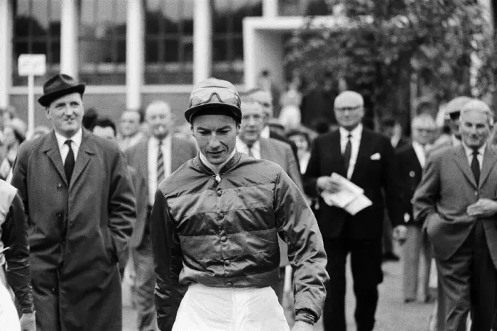 Framed Print : Racing at Windsor race course. Lester Piggott rides again after a two month suspension Framed Print : Racing at Windsor race course. Lester Piggott rides again after a two month suspension