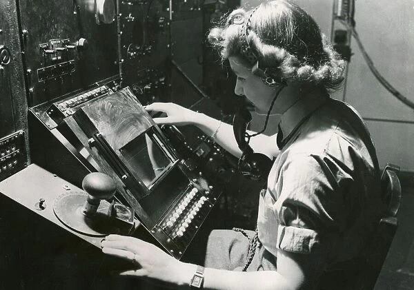 Radar Operator August 1945 WaF Radar Operator - Pictured airwoman plotting