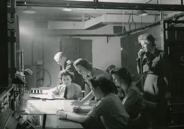 Framed Print : Radar Operators August 1945 WaF Radar Operator - Pictured airwoman plotting Framed Print : Radar Operators August 1945 WaF Radar Operator - Pictured airwoman plotting