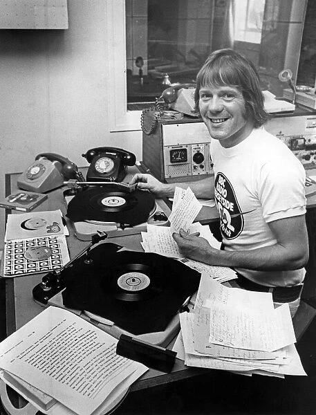 Radio Merseyside presenter Billy Butler. 31st July 1975