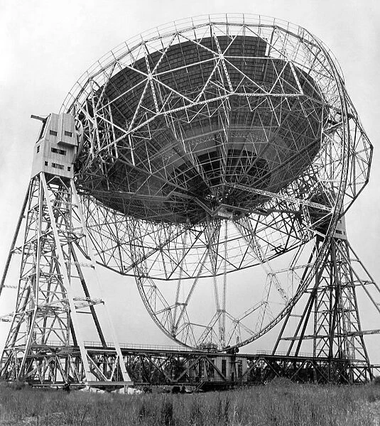 The radio telescope at a 30 degree tilt, and gives an impression of the precision with