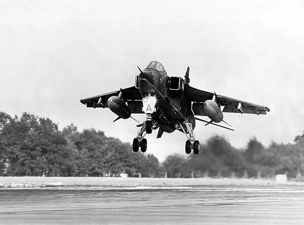 A RAF Anglo-French SEPECAT Jaguar, ground attack aircraft