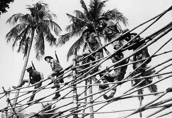 RAF Personnel, whose job it is to guard the forward airstrips on the Burma front