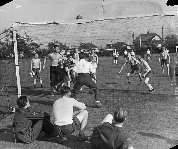RAF (Royal Airforce) wounded, in training with football to help them back to strength