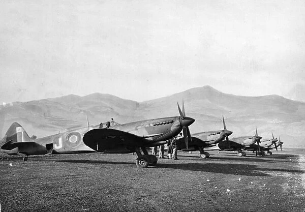 RAF Spitfires are taking part in the new offensive which has begun in Italy