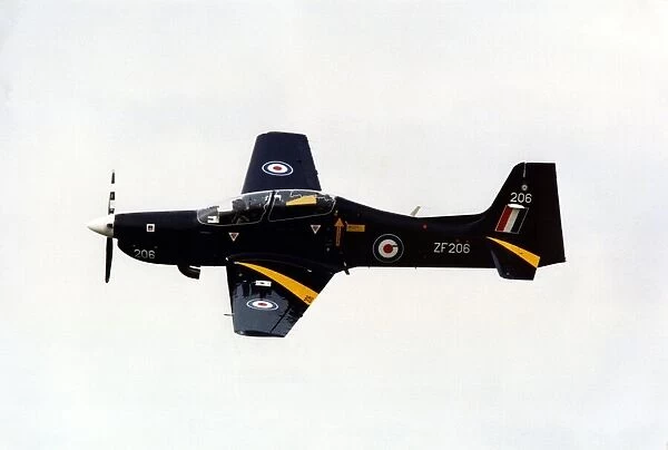 A RAF trainer aircraft the Short Tucano T1. Circa: September, 1998