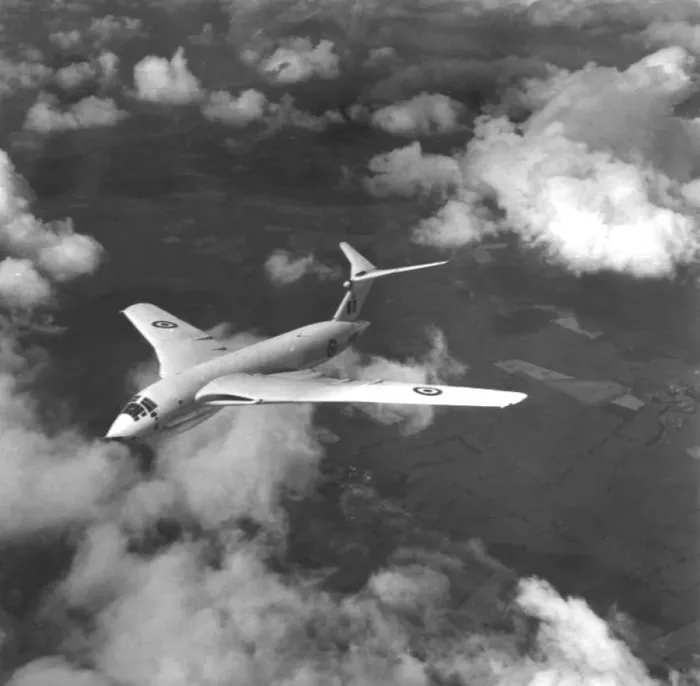 Framed Print : The RAFs Handley Page Victor jet powered V-bomber in flight