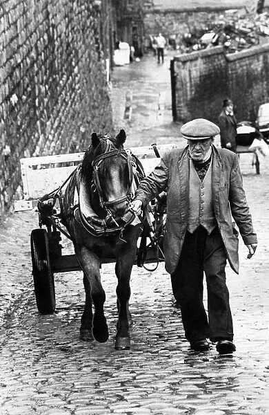 A rag and bone man with his horse and cart
