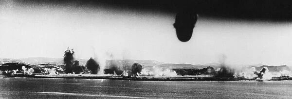 As part of the raid on Vagsoy the R. A. F. bombed the aerodrome at Herdia to prevent enemy