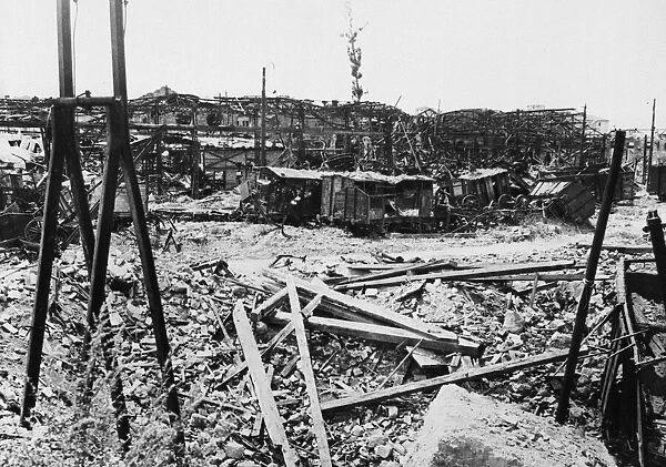 Railroad at Terni destroyed by Allied Air Forces during Second World War