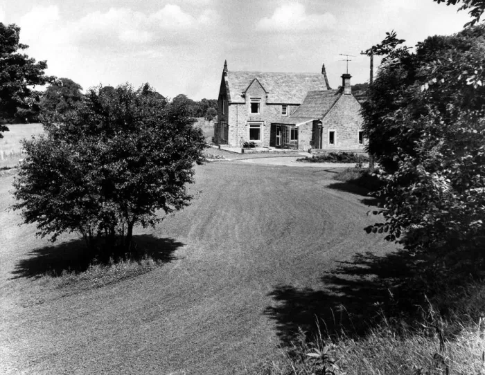 Framed Print : The railway station house at Chollerford which is now converted into a modern residence