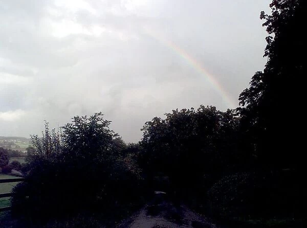 A Rainbow over Harthill Hayes Country Park in Hartshill, near Nuneaton in Warwickshire