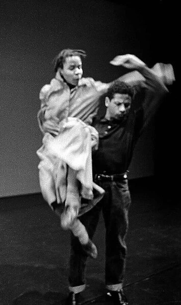 Ralph Lemon and Bebe Miller seen here performing Parallels in black at The Place theatre