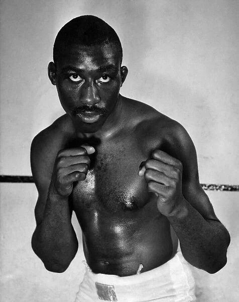 Randy Sandy. March 1959 P011477 Randy Sandy. Boxer