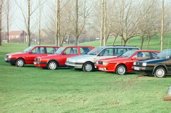 Framed Print : A range of Volkswagen cars. 16th January 1991