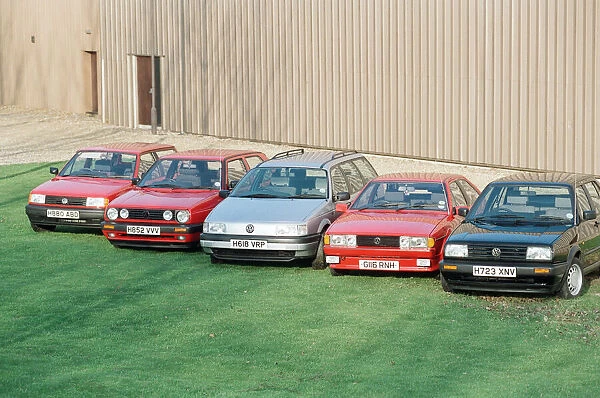 A range of Volkswagen cars. 16th January 1991
