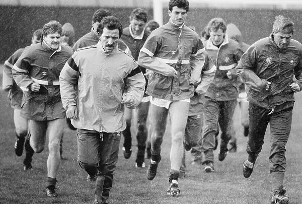 Rangers management team Graeme Souness and his no. 2 Water Smith lead from the front as