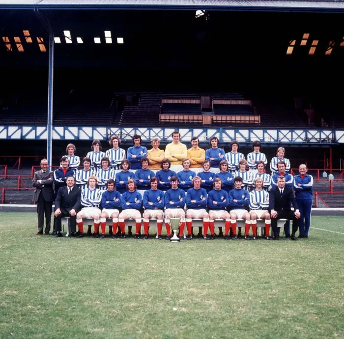 Framed Print : The Rangers team line up before the start of the season 1972-73 season with the European Framed Print : The Rangers team line up before the start of the season 1972-73 season with the European