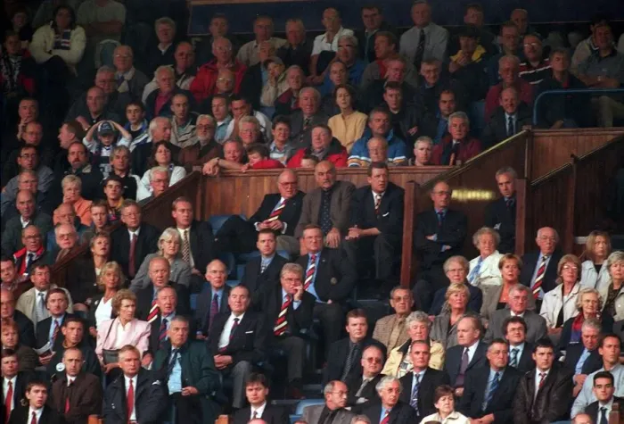 Framed Print : Rangers v Aberdeen 1999 football Sean Connery with supporters