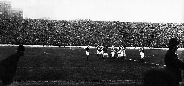 Rangers versus Celtic Scottish Cup Final 1909 replay. Mayhem broke out at