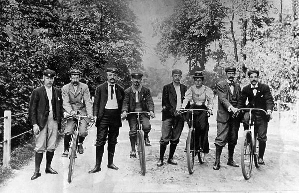 A rare picture of the pioneer members of the Novocastrian Cycling Club in 1891