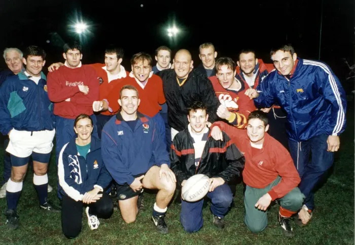 Framed Print : Raring to go- Coventrys senior squad ina confident mood as they put in the final