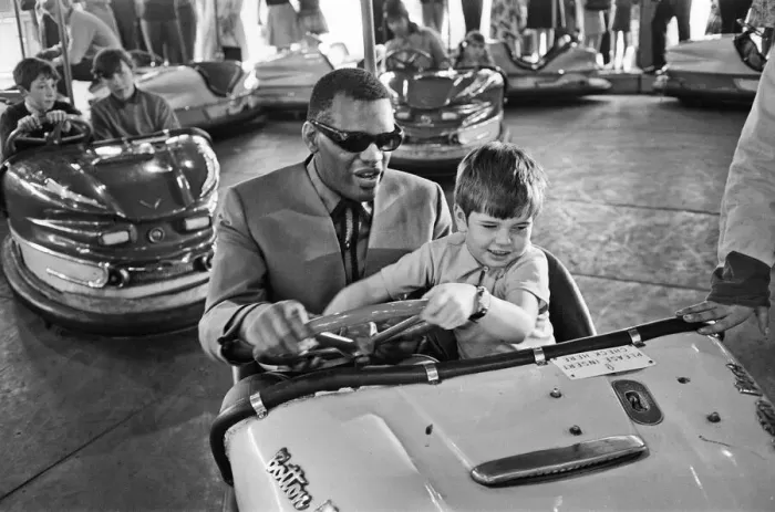 Framed Print : Ray Charles, R nB singer, pictured during the making of the film Ballad in Blue Framed Print : Ray Charles, R nB singer, pictured during the making of the film Ballad in Blue