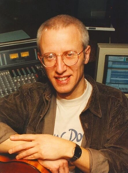 Ray Laidlaw, drummer of Lindisfarne at the Hi-Level Recording Studio. 08  /  01  /  96